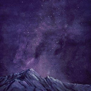 Monochrome Starry Mountains. Watercolor. 2022.