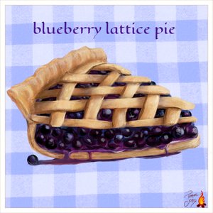 Blueberry Lattice Pie. 2025. Digital. Rebelle 7 and Affinity Designer.