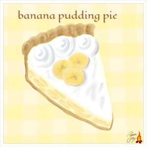 Banana Pudding Pie. 2025. Digital. Rebelle 7 and Affinity Designer.